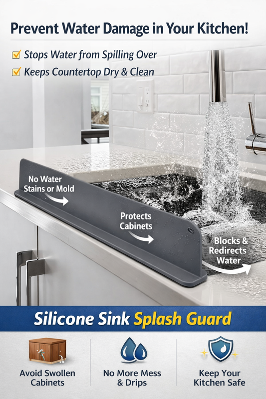 Large Size Silicone Sink Splash Guard – Waterproof Kitchen Faucet Mat