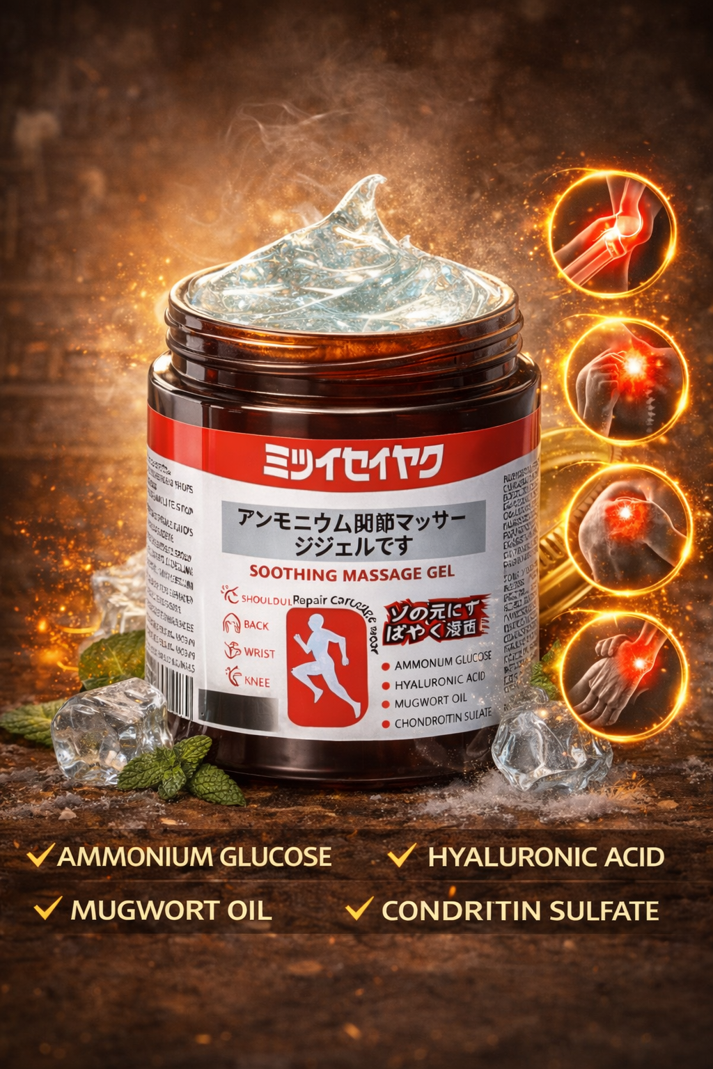 Japanese Instant Pain Relief Soothing Massage Gel – Fast Relief for Joint, Muscle & Back Pain